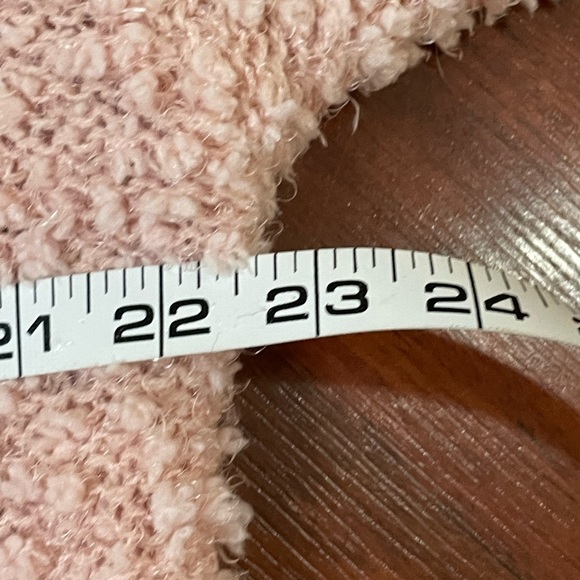 No Boundaries light pink long cardigan sweater teddy chenille juniors size XL - Picture 6 of 10